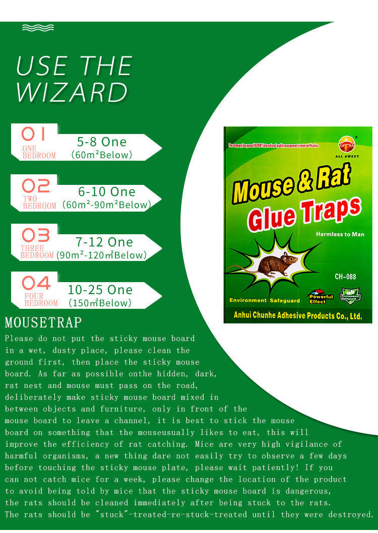 Khaha Mouse & Rat Glue Traps – Sticky Trap Boards with Bait