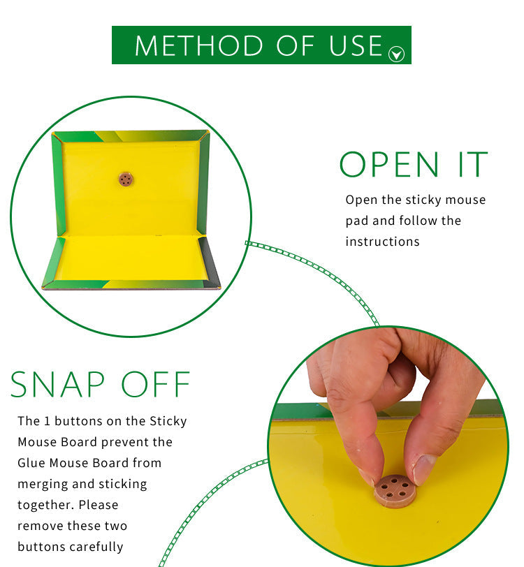 Khaha Mouse & Rat Glue Traps – Sticky Trap Boards with Bait