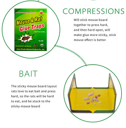 Khaha Mouse & Rat Glue Traps – Sticky Trap Boards with Bait